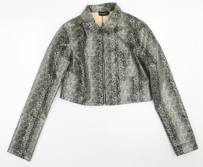 Womens UK Size 6 PRETTYLITTLETHING Green Jacket
