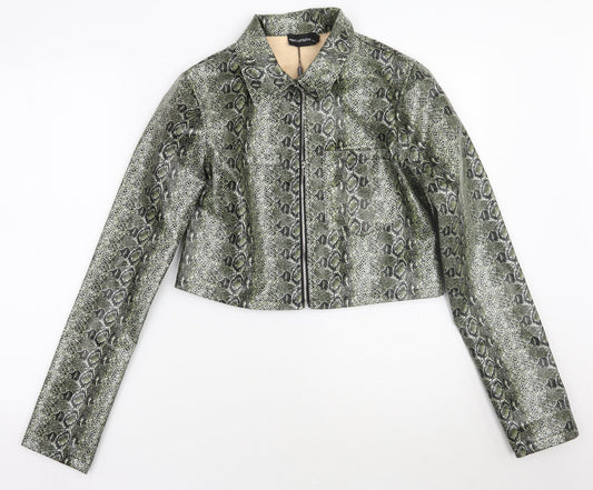 Womens UK Size 6 PRETTYLITTLETHING Green Jacket
