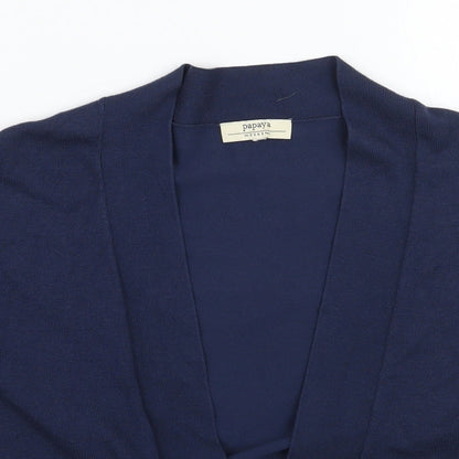 Womens UK Size 12 Papaya Blue Cardigan Jumper