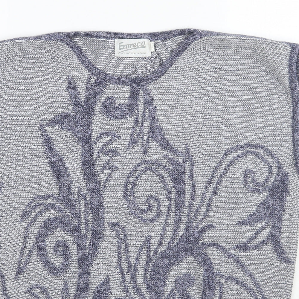 Womens UK Size One Size Emreco Blue Pullover Jumper