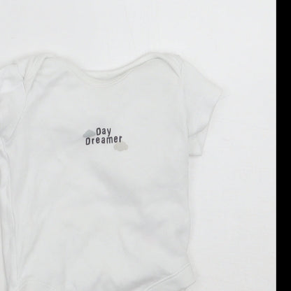 F&F Baby White   Babygrow One-Piece Size 0-3 Months  - Day dreamer