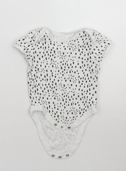 Primark Girls White Animal Print  Babygrow One-Piece Size 9-12 Months