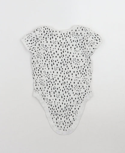 Primark Girls White Animal Print  Babygrow One-Piece Size 9-12 Months