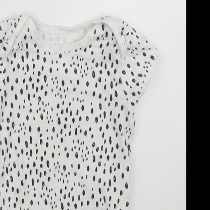 Primark Girls White Animal Print  Babygrow One-Piece Size 9-12 Months