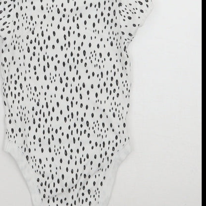 Primark Girls White Animal Print  Babygrow One-Piece Size 9-12 Months