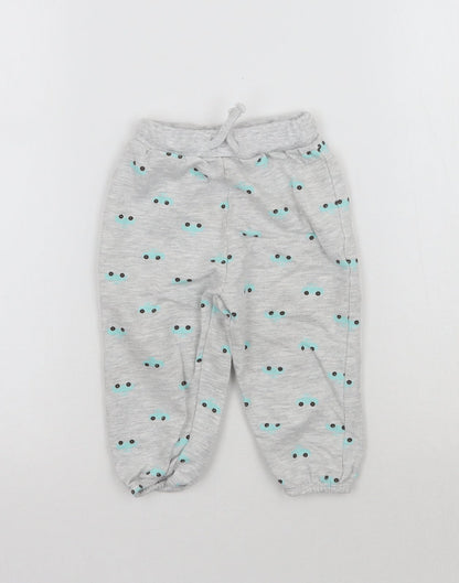 Very Baby Grey Geometric  Sweatpants Trousers Size 9-12 Months