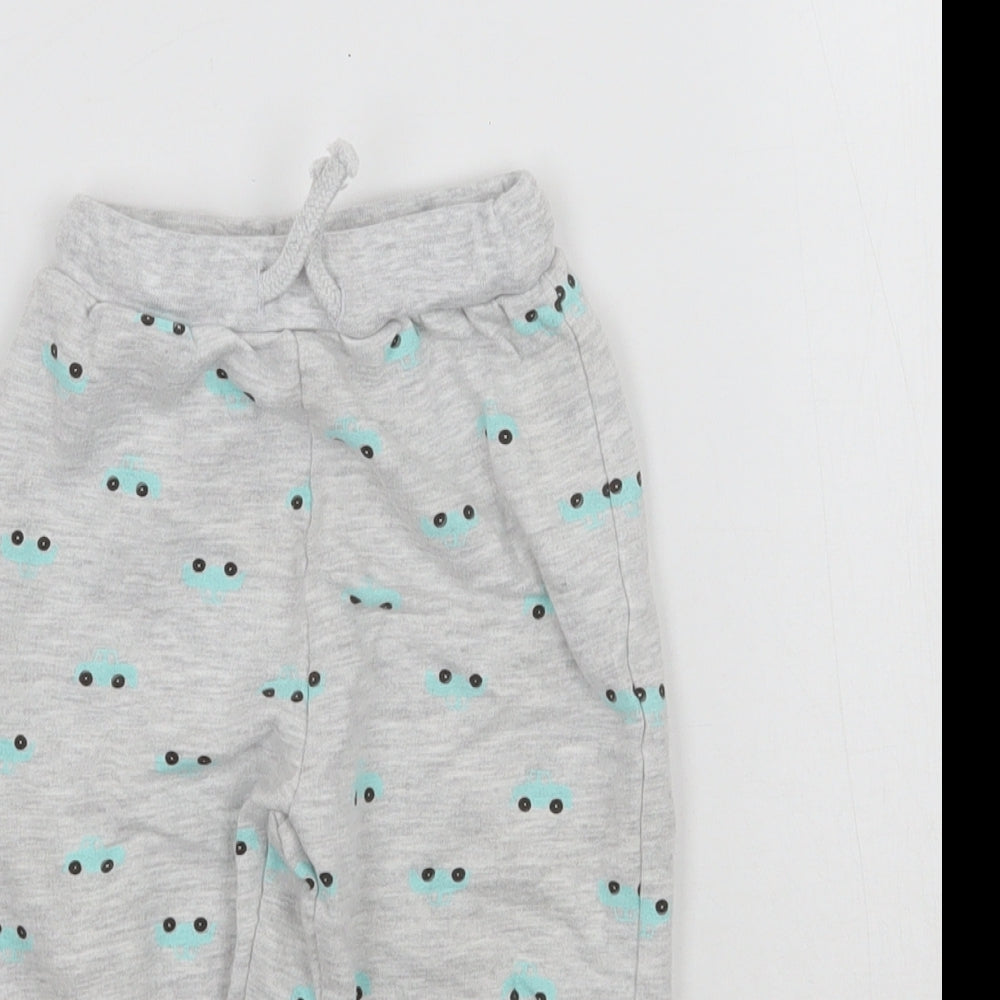 Very Baby Grey Geometric  Sweatpants Trousers Size 9-12 Months