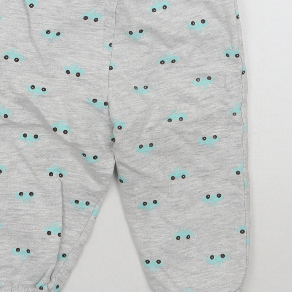 Very Baby Grey Geometric  Sweatpants Trousers Size 9-12 Months