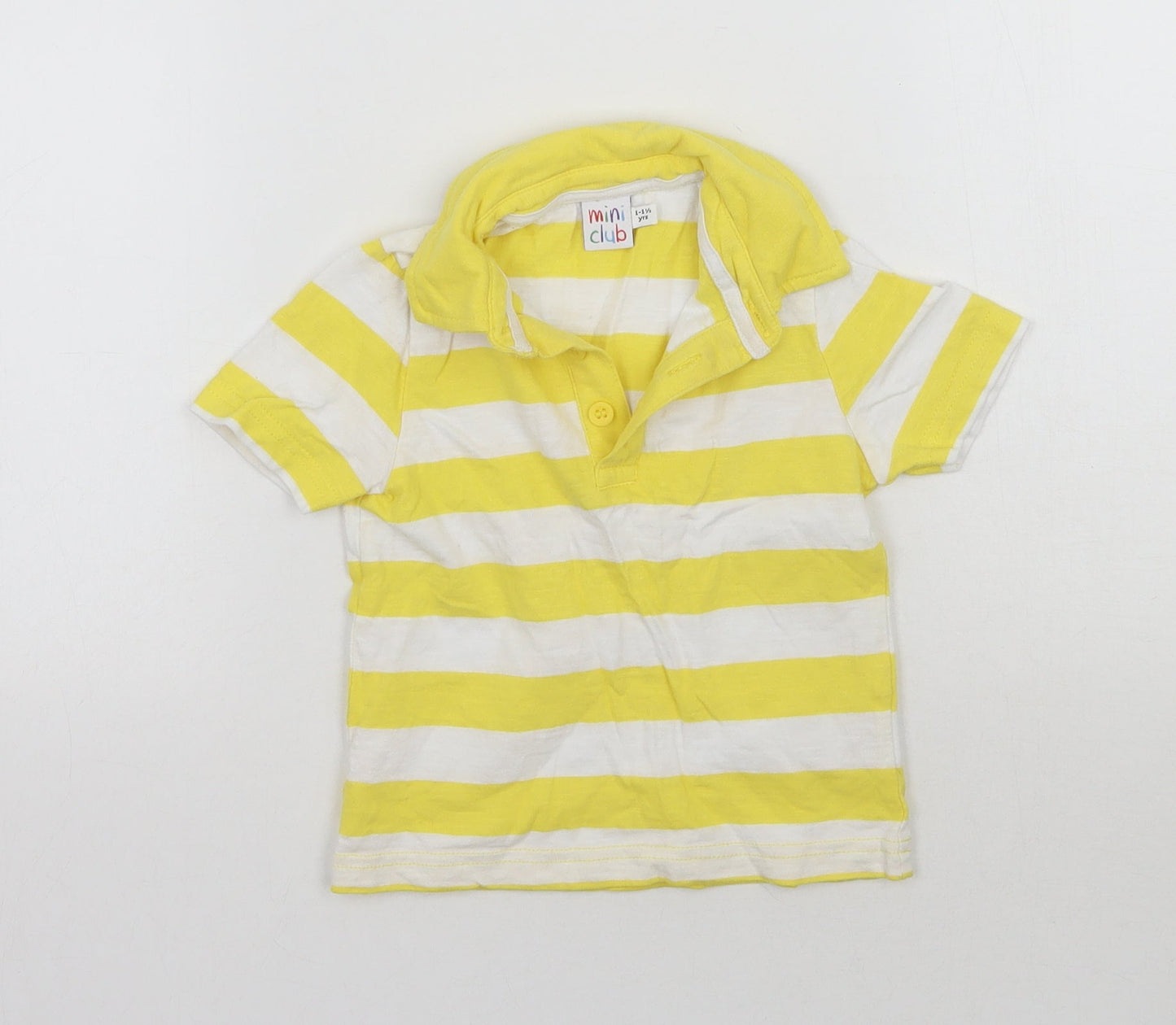 Mini Club Baby Yellow Striped  Basic Polo Size 12-18 Months