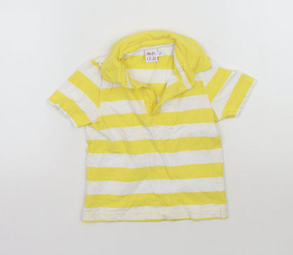 Mini Club Baby Yellow Striped  Basic Polo Size 12-18 Months