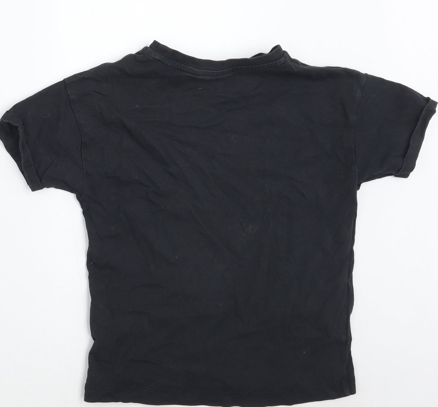 Marks and Spencer Girls Black   Basic T-Shirt Size 7-8 Years