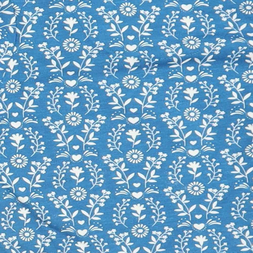 Mini Club Girls Blue Floral  Basic T-Shirt Size 0-3 Months