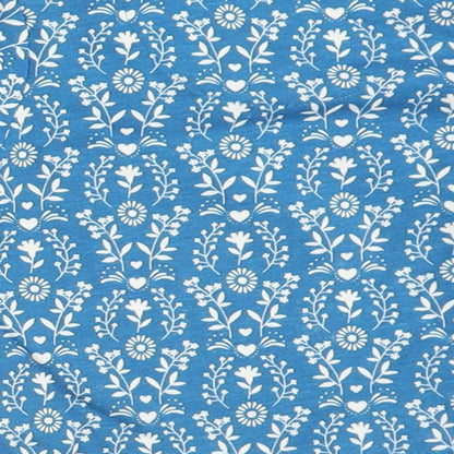 Mini Club Girls Blue Floral  Basic T-Shirt Size 0-3 Months