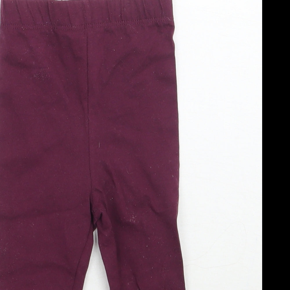 George Girls Purple   Sweatpants Trousers Size 6-9 Months