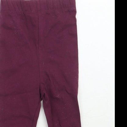 George Girls Purple   Sweatpants Trousers Size 6-9 Months