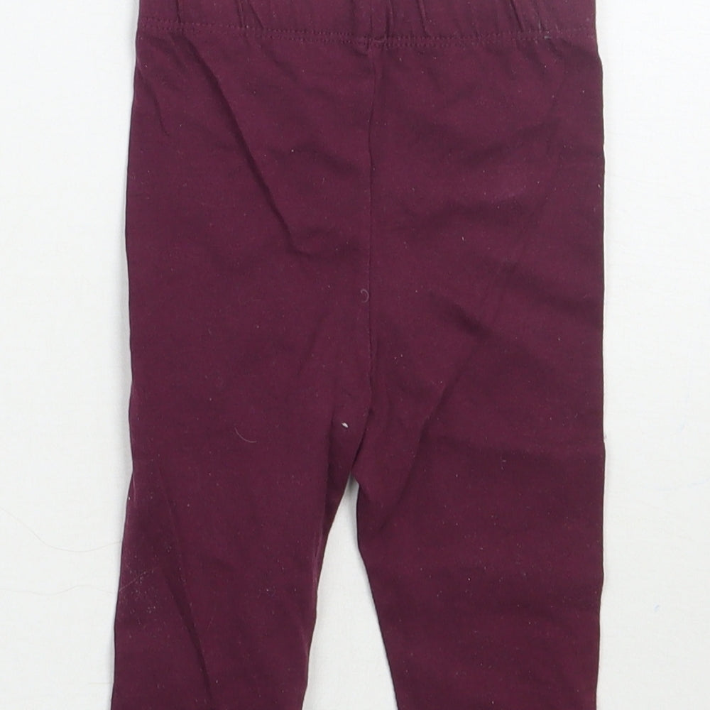 George Girls Purple   Sweatpants Trousers Size 6-9 Months