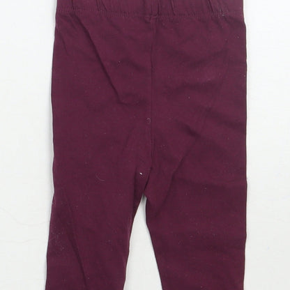 George Girls Purple   Sweatpants Trousers Size 6-9 Months