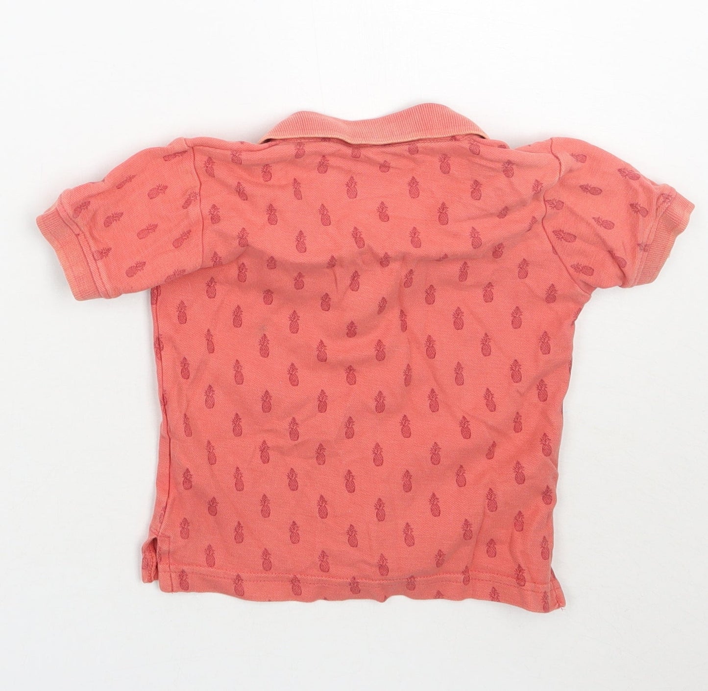 Matalan Boys Orange Geometric  Basic Polo Size 12-18 Months