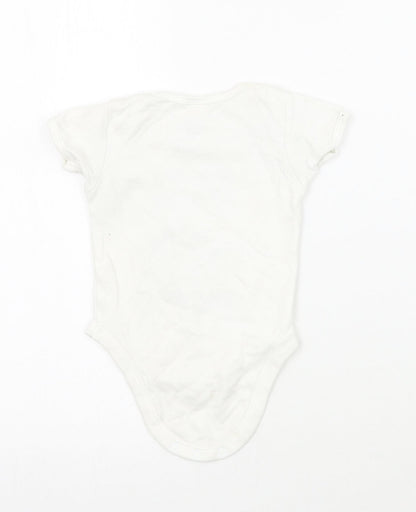 Mini mischief Makers Baby White   Babygrow One-Piece Size 3-6 Months
