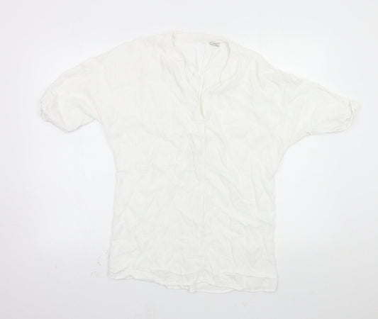 Womens UK Size 10 river island White Basic Blouse