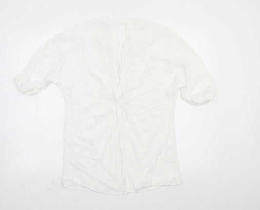 Womens UK Size 10 river island White Basic Blouse
