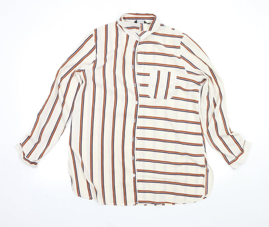 Womens UK Size 10 New Look Multicoloured Basic Blouse