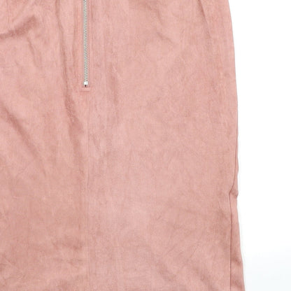 Glamorous Womens Pink Houndstooth  Straight & Pencil Skirt Size M