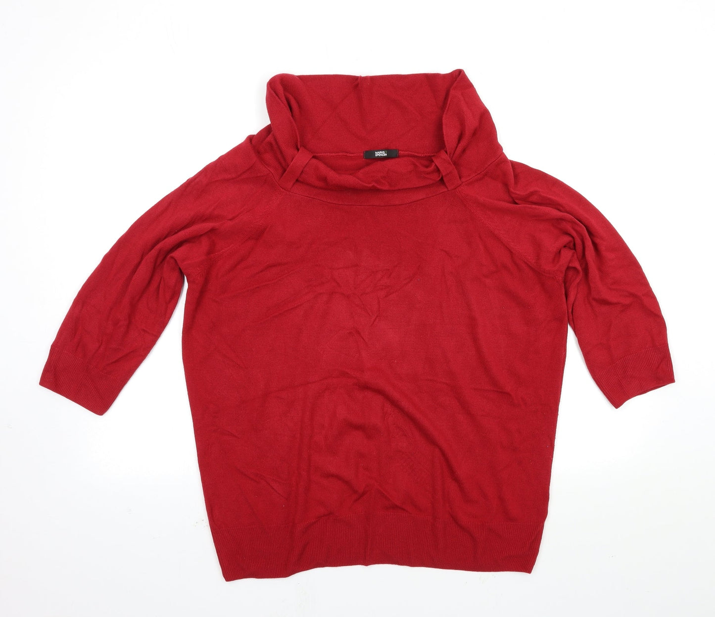 Womens UK Size 20 Marks and Spencer Red Pullover Jumper