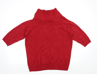 Womens UK Size 20 Marks and Spencer Red Pullover Jumper