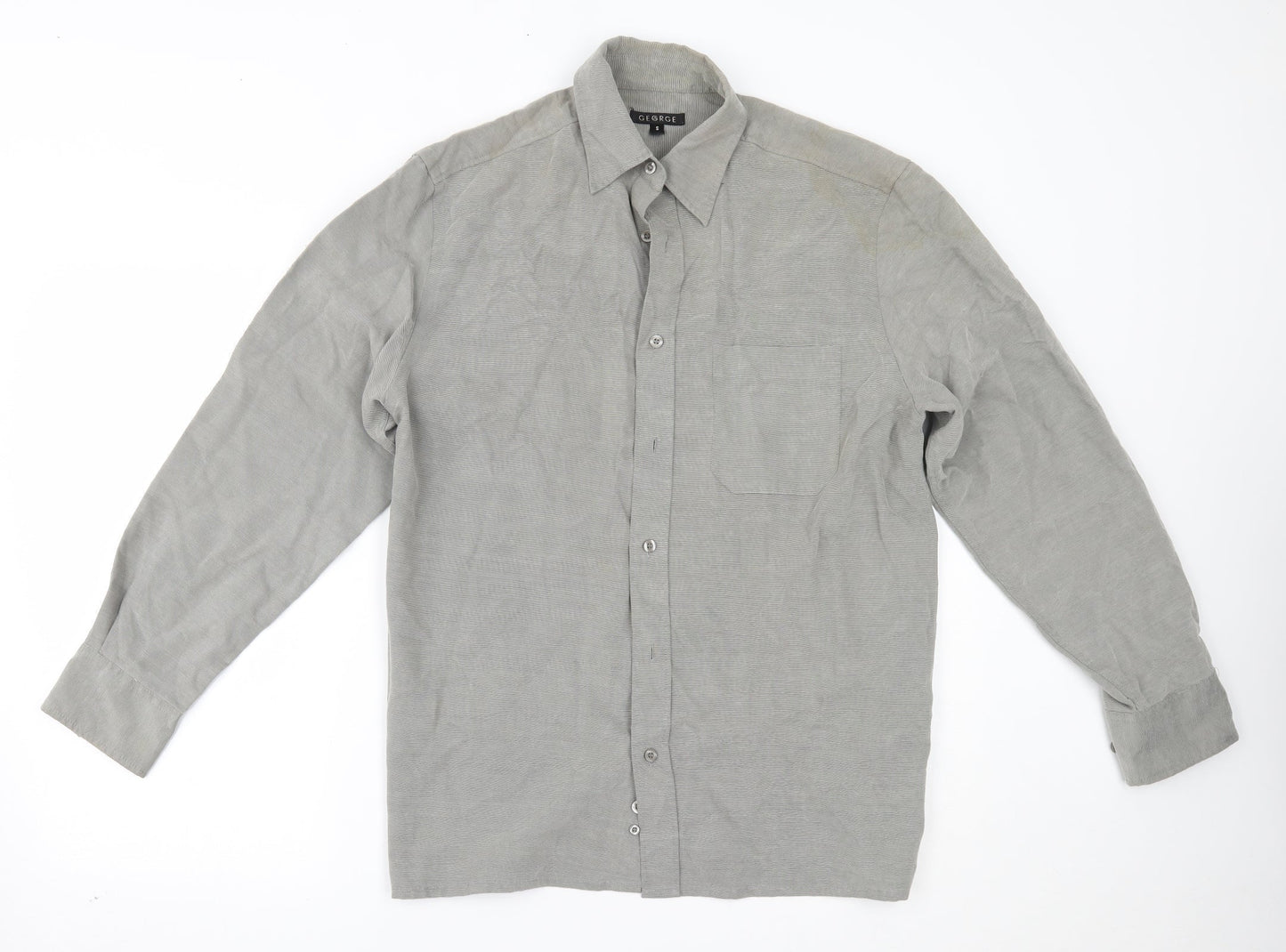 George Mens Grey    Button-Up Size S