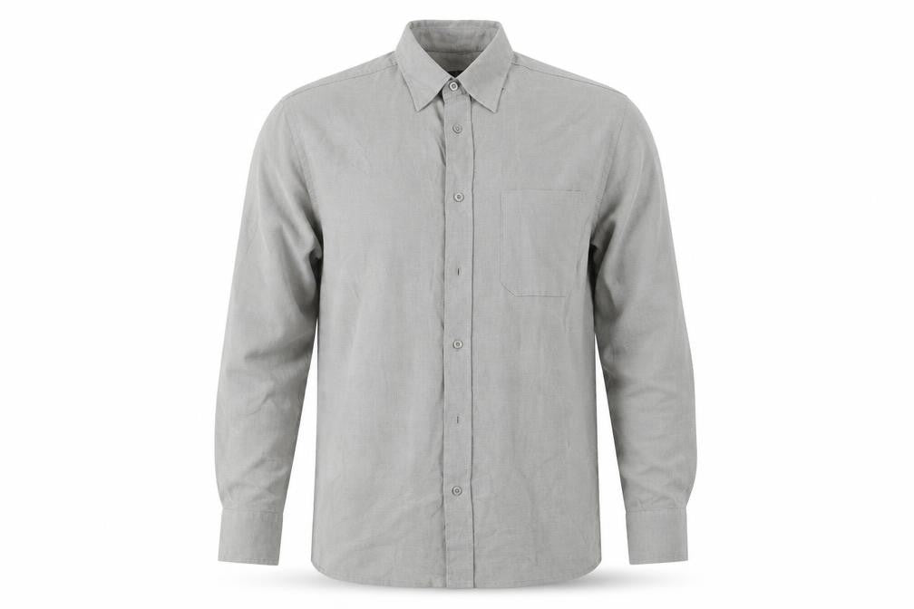 Mens UK Size S George Grey  Button-Up Long Sleeve Casual Shirt