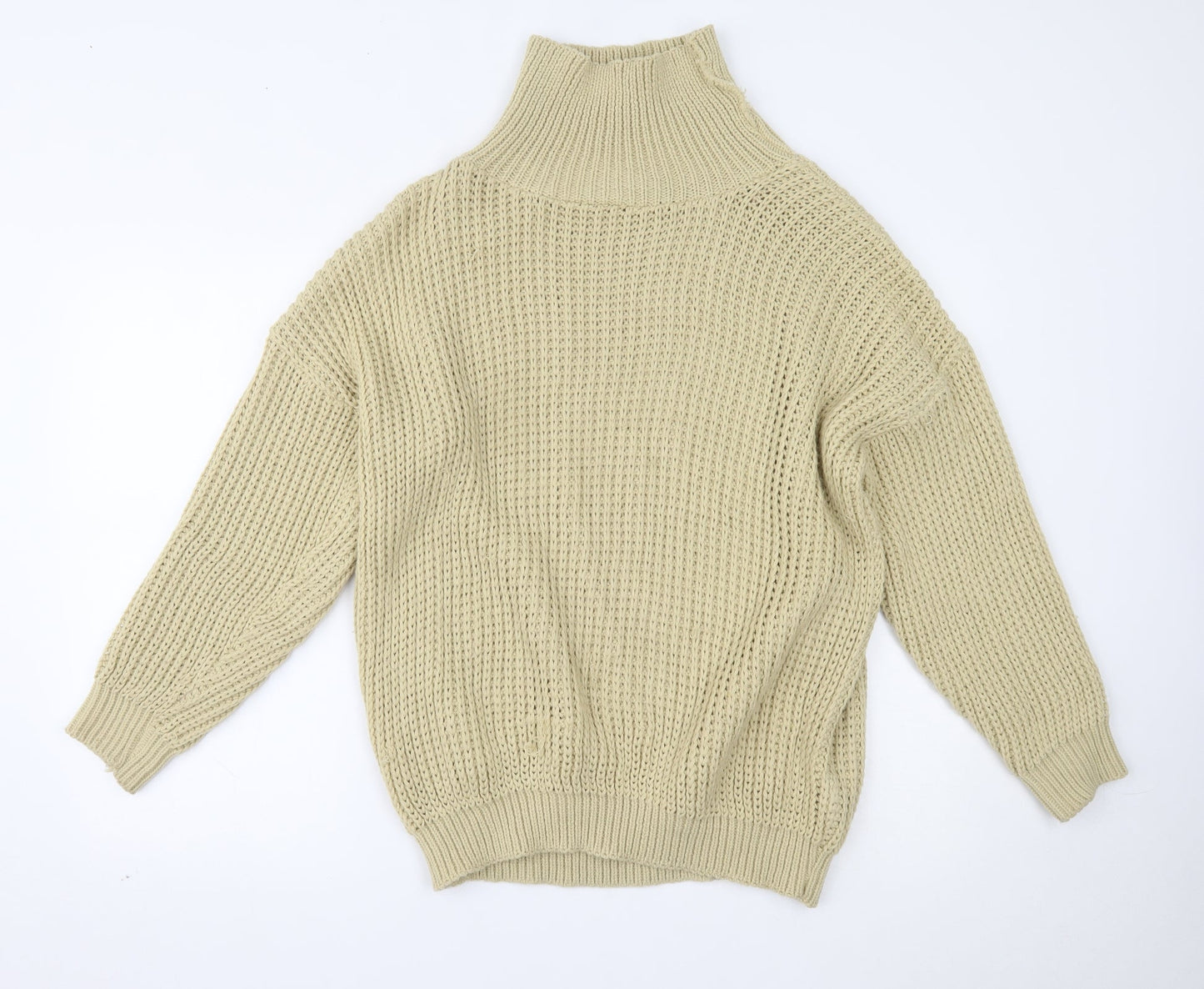 Womens UK Size S PRETTYLITTLETHING Beige Pullover Jumper