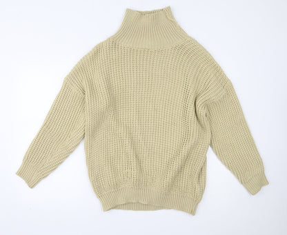Womens UK Size S PRETTYLITTLETHING Beige Pullover Jumper