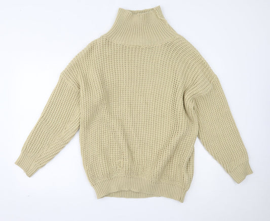 Womens UK Size S PRETTYLITTLETHING Beige Pullover Jumper