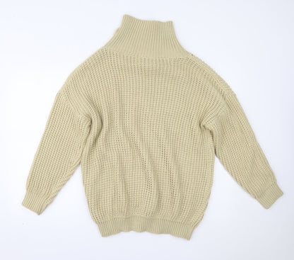 Womens UK Size S PRETTYLITTLETHING Beige Pullover Jumper