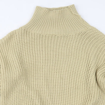 Womens UK Size S PRETTYLITTLETHING Beige Pullover Jumper