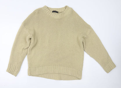 Womens UK Size M PRETTYLITTLETHING Beige Pullover Jumper