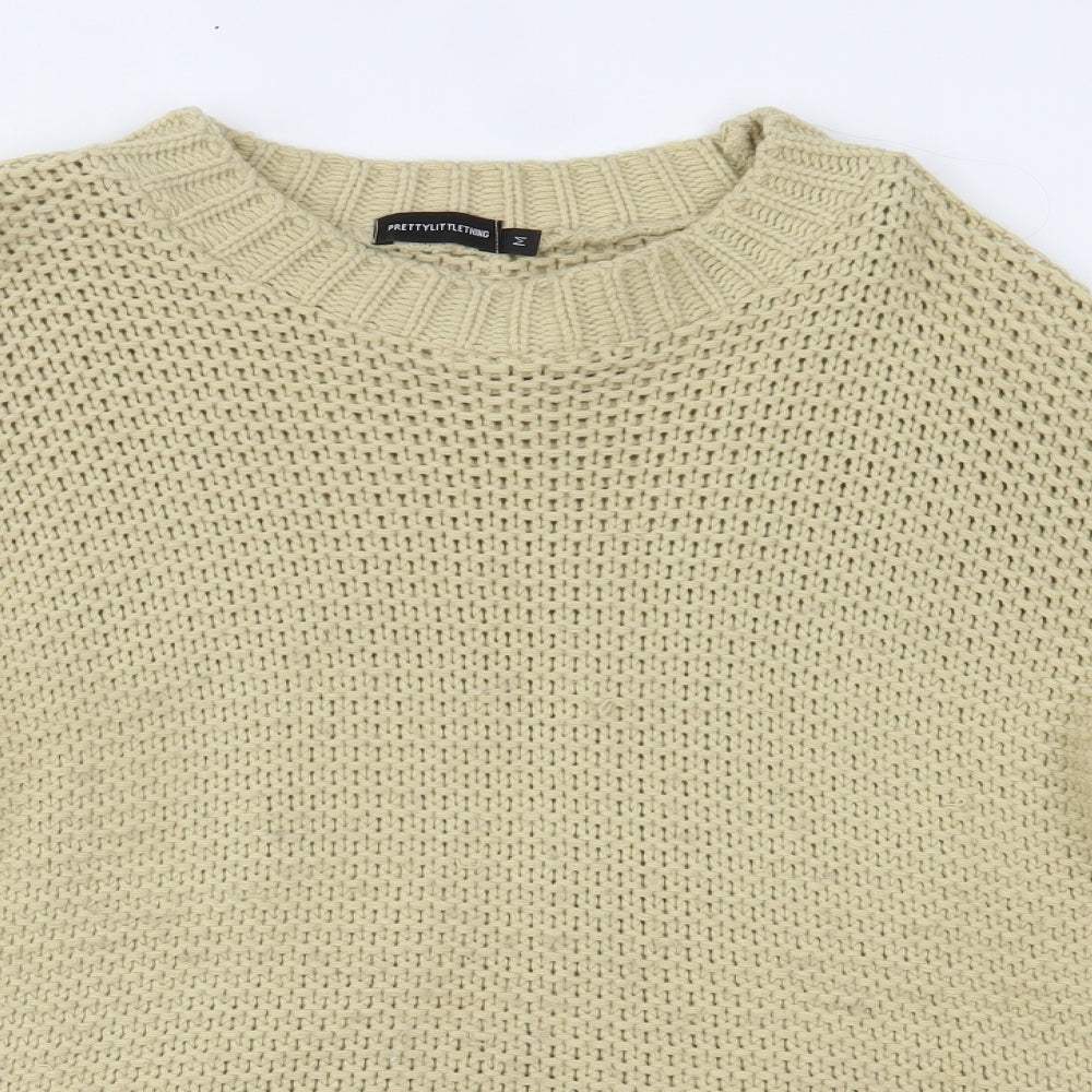 Womens UK Size M PRETTYLITTLETHING Beige Pullover Jumper