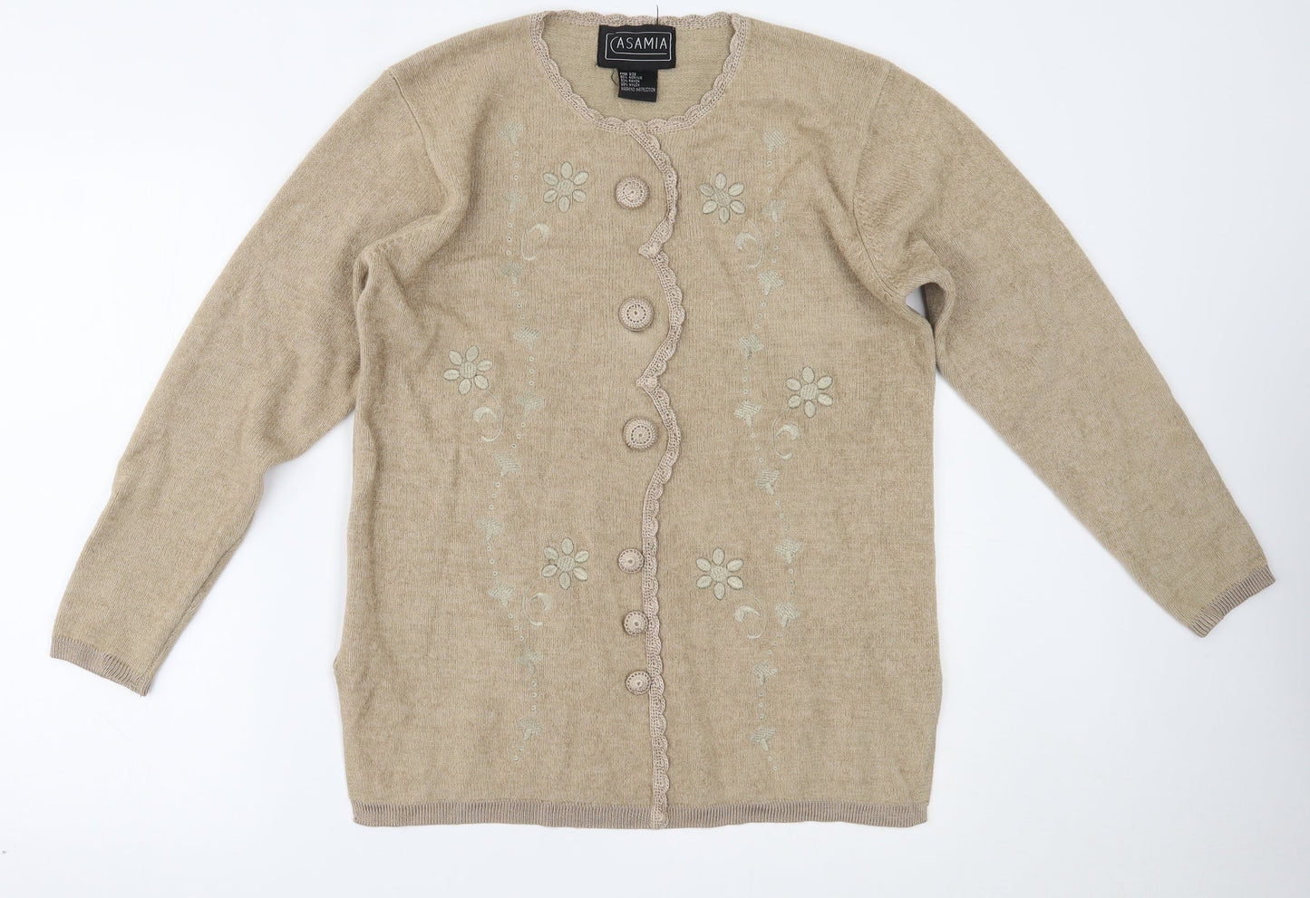 Womens UK Size One Size CASAMIA Beige Pullover Jumper
