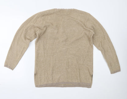 Womens UK Size One Size CASAMIA Beige Pullover Jumper