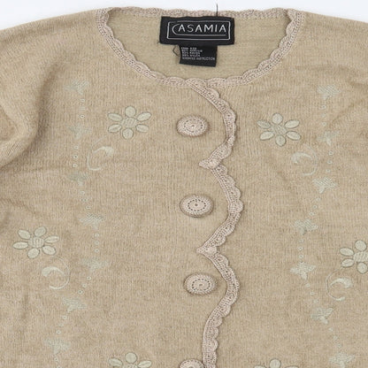 Womens UK Size One Size CASAMIA Beige Pullover Jumper