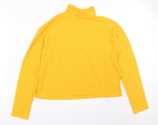 H&M Womens Yellow   Pullover Jumper Size M