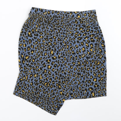 George Womens Blue Animal Print  Mini Skirt Size 10