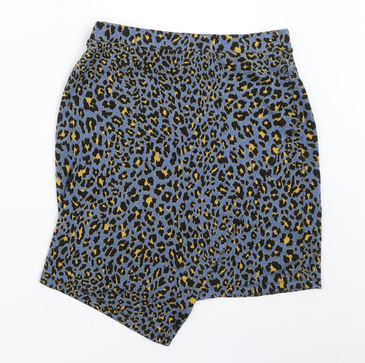 George Womens Blue Animal Print  Mini Skirt Size 10
