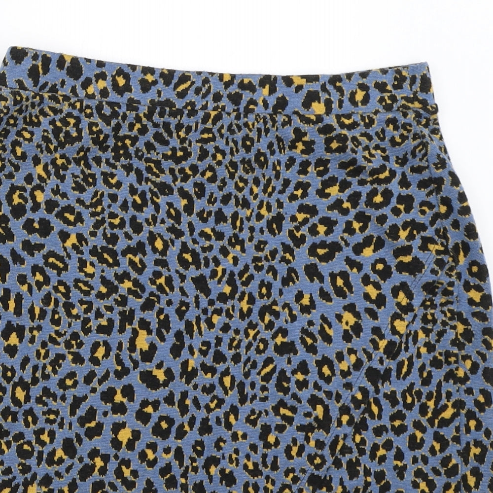 George Womens Blue Animal Print  Mini Skirt Size 10