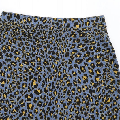 George Womens Blue Animal Print  Mini Skirt Size 10