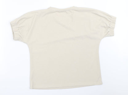 Papaya Womens Beige   Basic T-Shirt Size 12