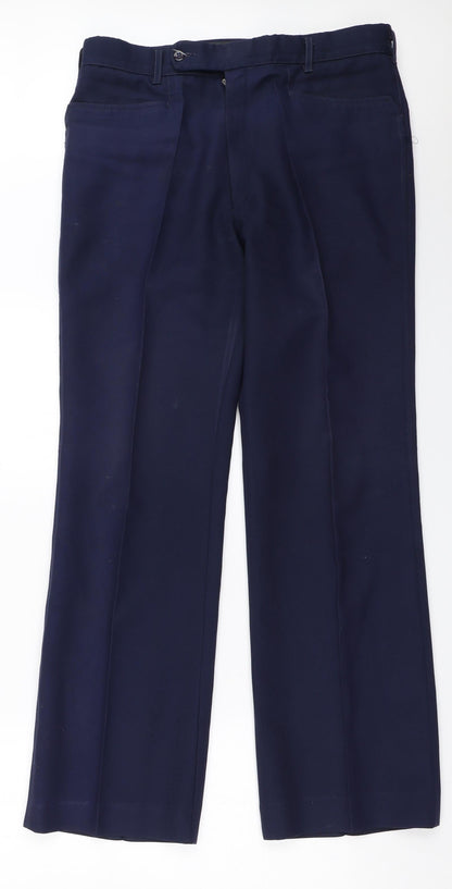 Womens UK Size 32 in Preworn Regular Fit  Blue Trousers