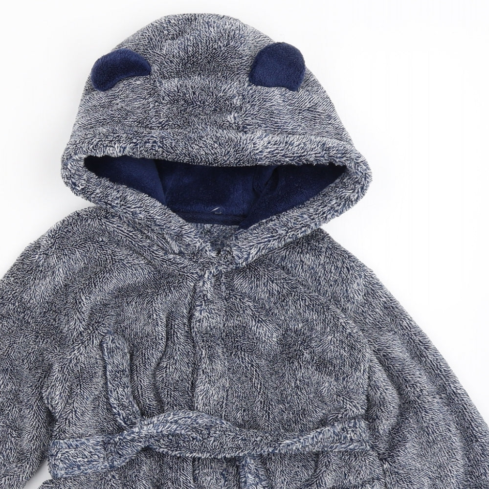 Matalan Boys Blue Solid   Robe Size 2-3 Years