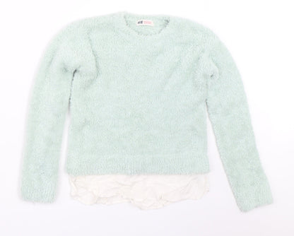 H&M Girls Green   Pullover Jumper Size 11-12 Years